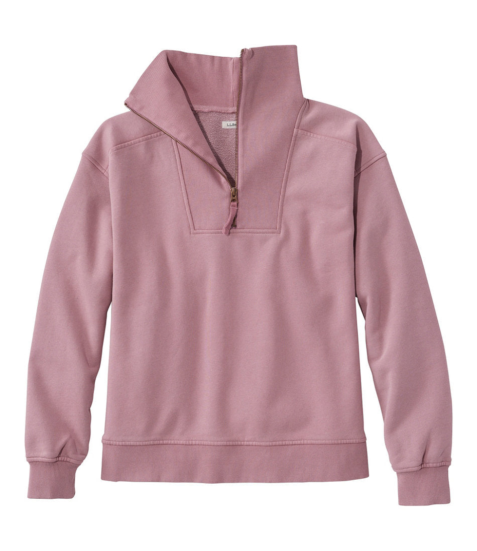 Women's Sunwashed Sweats, Quarter-Zip | L.L.Bean on sale