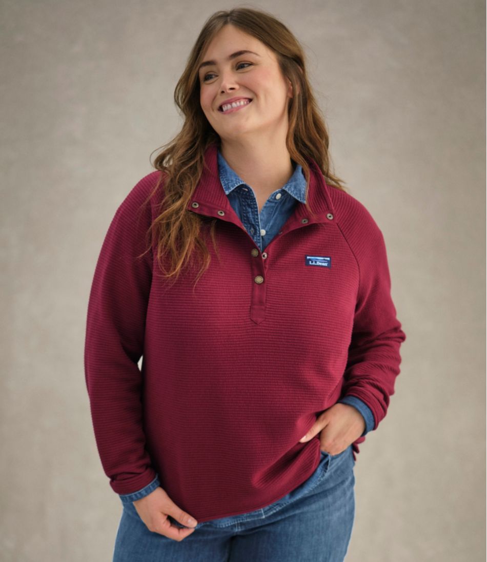 Women's Lakewashed Double-Knit Quarter-Snap | L.L.Bean for sale