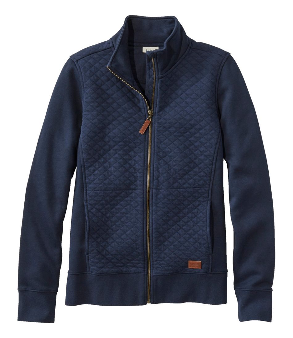 Women's Quilted Full-Zip Sweatshirt | L.L.Bean on sale