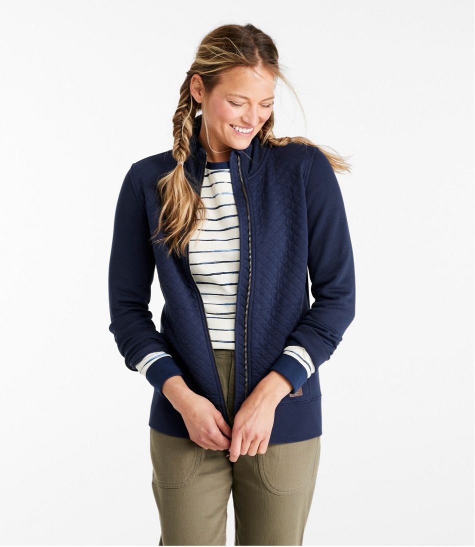 Women's Quilted Full-Zip Sweatshirt | L.L.Bean on sale