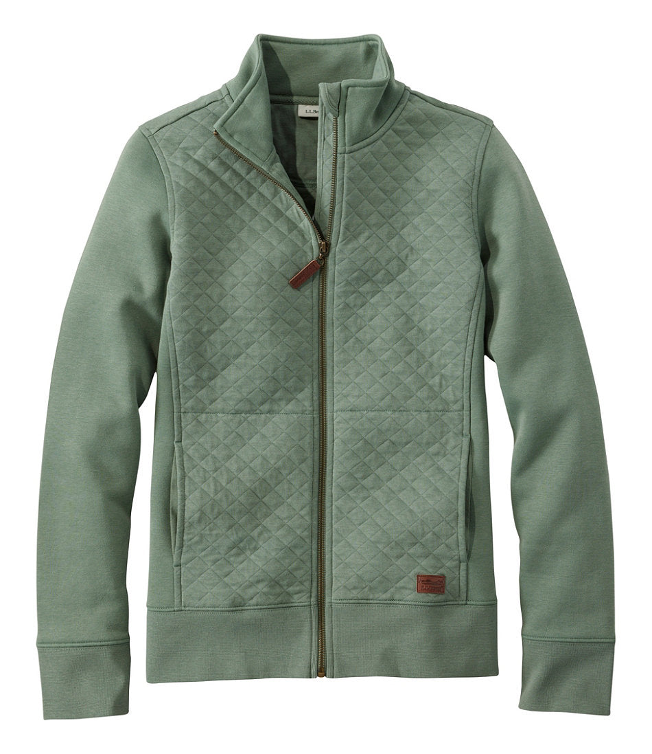 Women's Quilted Full-Zip Sweatshirt | L.L.Bean on sale