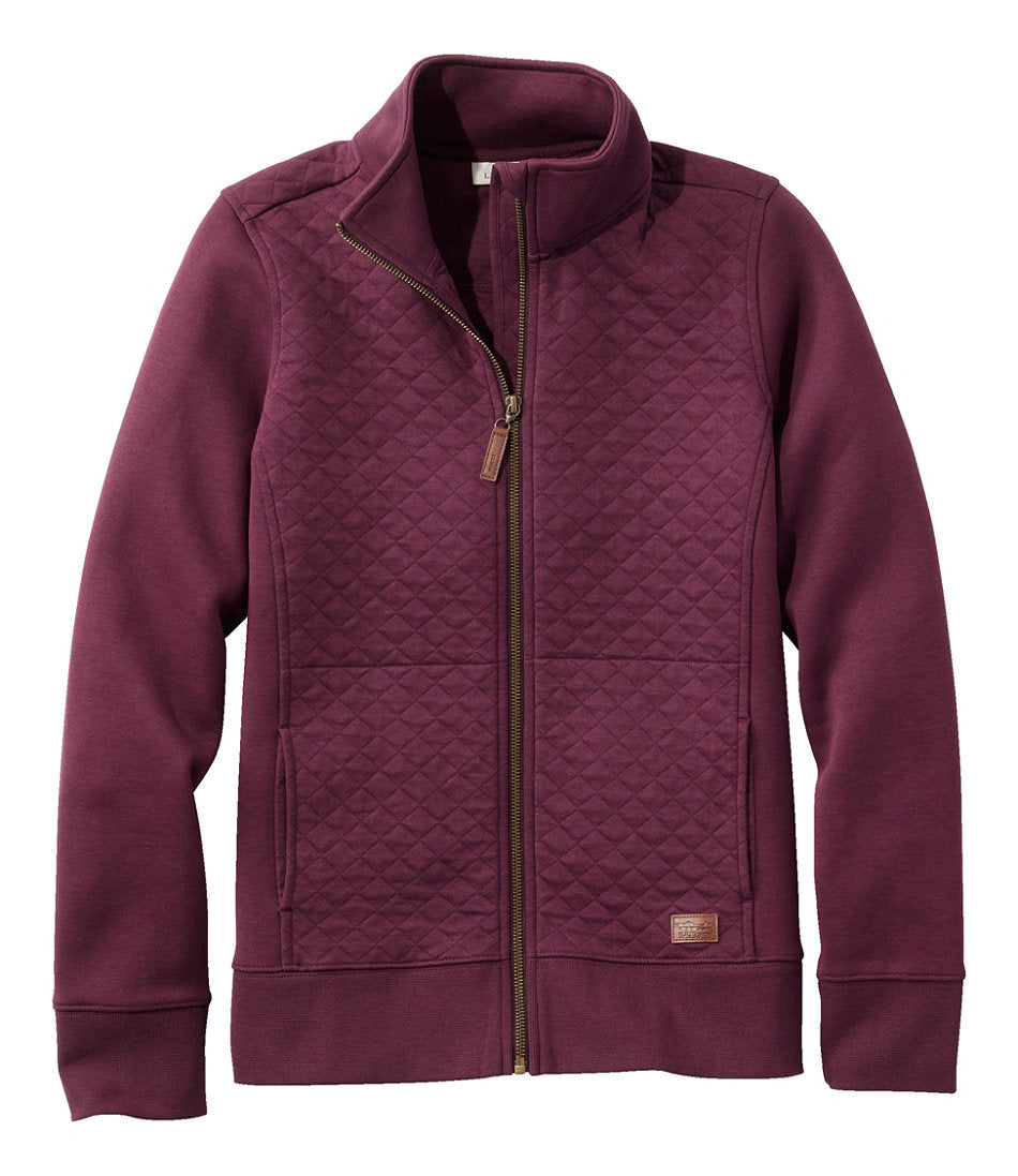 Women's Quilted Full-Zip Sweatshirt | L.L.Bean on sale