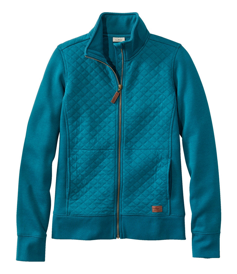 Women's Quilted Full-Zip Sweatshirt | L.L.Bean on sale