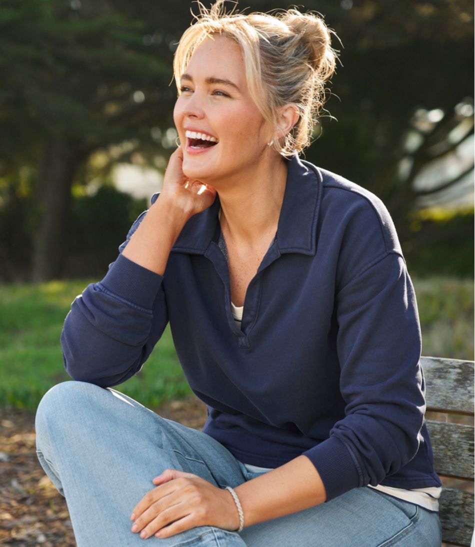 Women's Sunwashed Sweats, Splitneck Polo | L.L.Bean near me