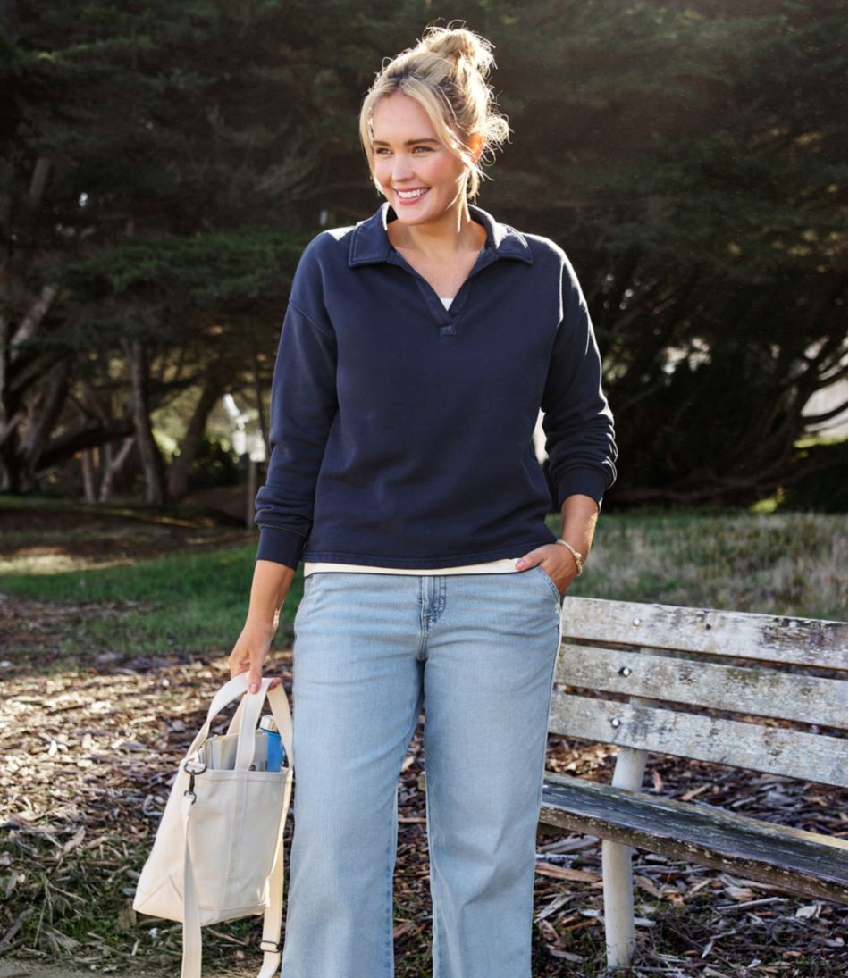 Women's Sunwashed Sweats, Splitneck Polo | L.L.Bean near me