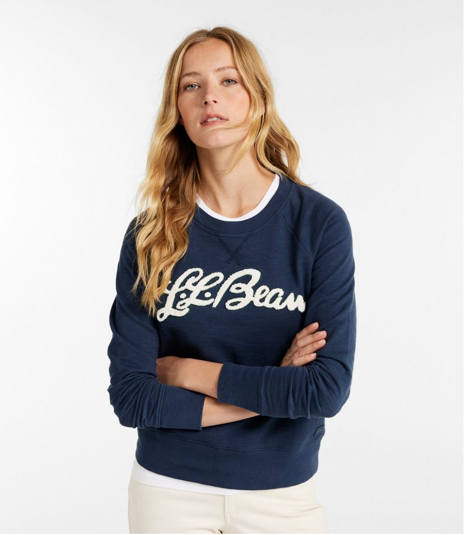Women's Peaks Island Crewneck, Logo | L.L.Bean discount