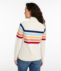 Women's Peaks Island Quarter-Zip Pullover, Stripe | L.L.Bean sale
