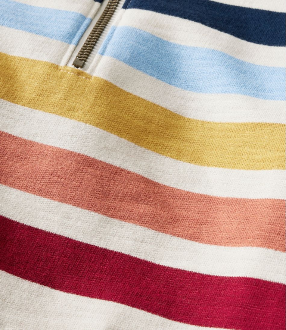 Women's Peaks Island Quarter-Zip Pullover, Stripe | L.L.Bean sale