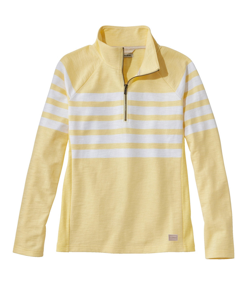Women's Peaks Island Quarter-Zip Pullover, Stripe | L.L.Bean sale
