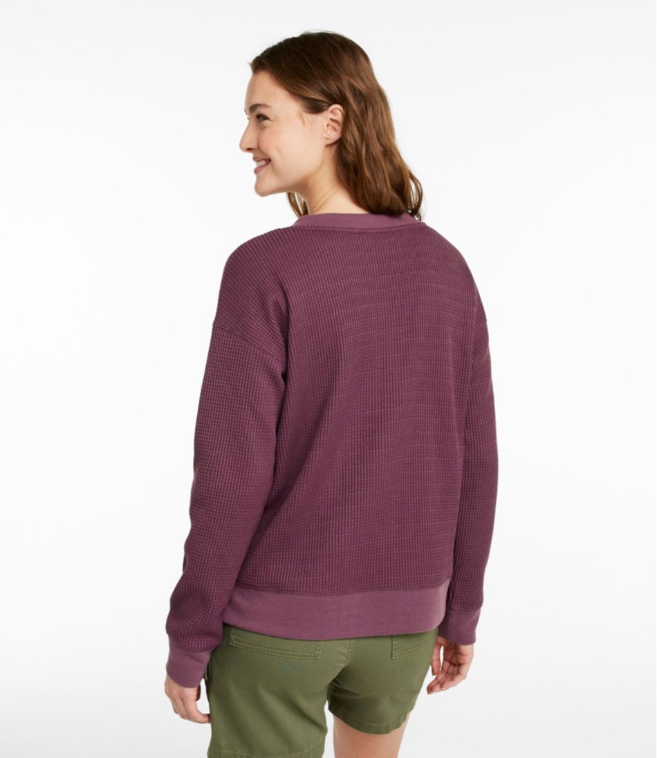 Women's Birchwood Brushed Waffle Top, V-Neck | L.L.Bean discount