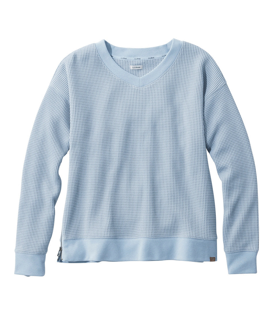Women's Birchwood Brushed Waffle Top, V-Neck | L.L.Bean discount