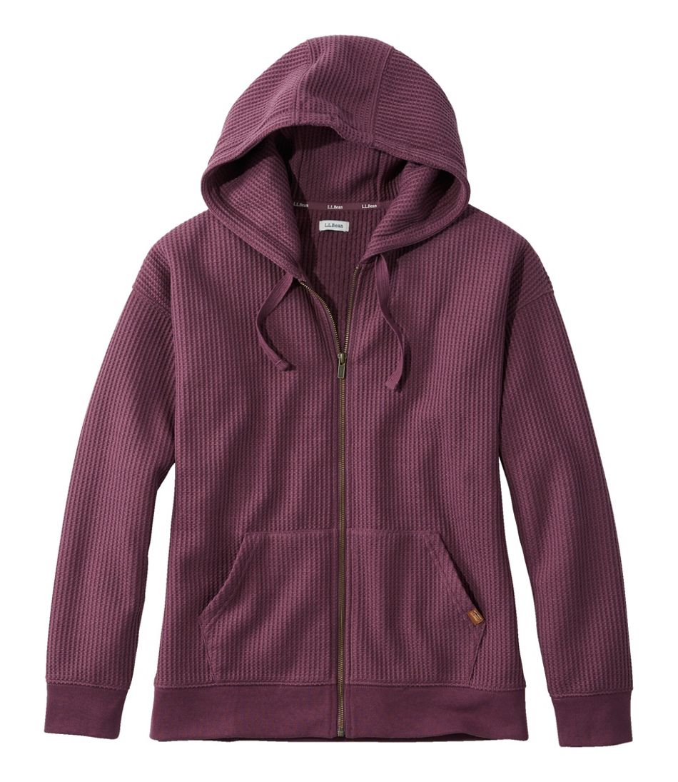 Women's Birchwood Brushed Waffle Full-Zip Hoodie | L.L.Bean on sale