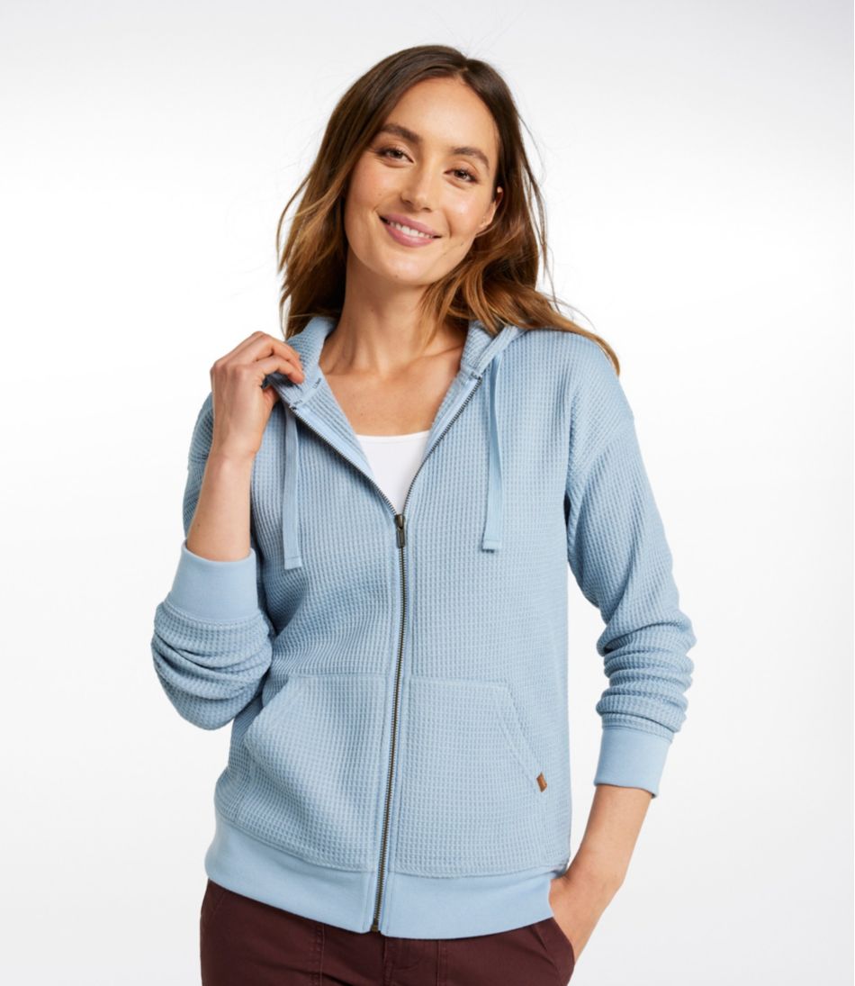 Women's Birchwood Brushed Waffle Full-Zip Hoodie | L.L.Bean on sale