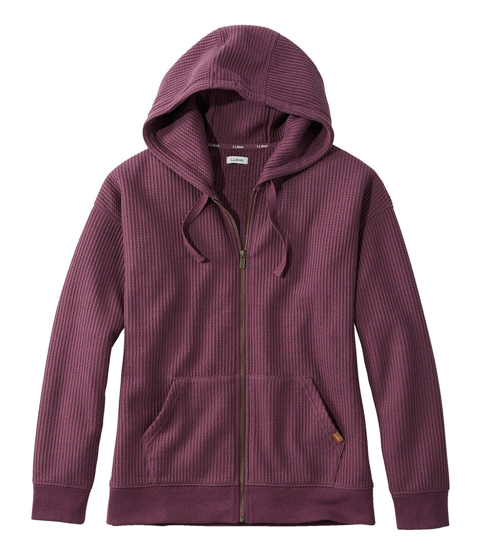 Women's Birchwood Brushed Waffle Full-Zip Hoodie | L.L.Bean on sale