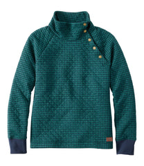 Women's Quilted Sweatshirt, Snapneck Pullover Print | L.L.Bean outlet
