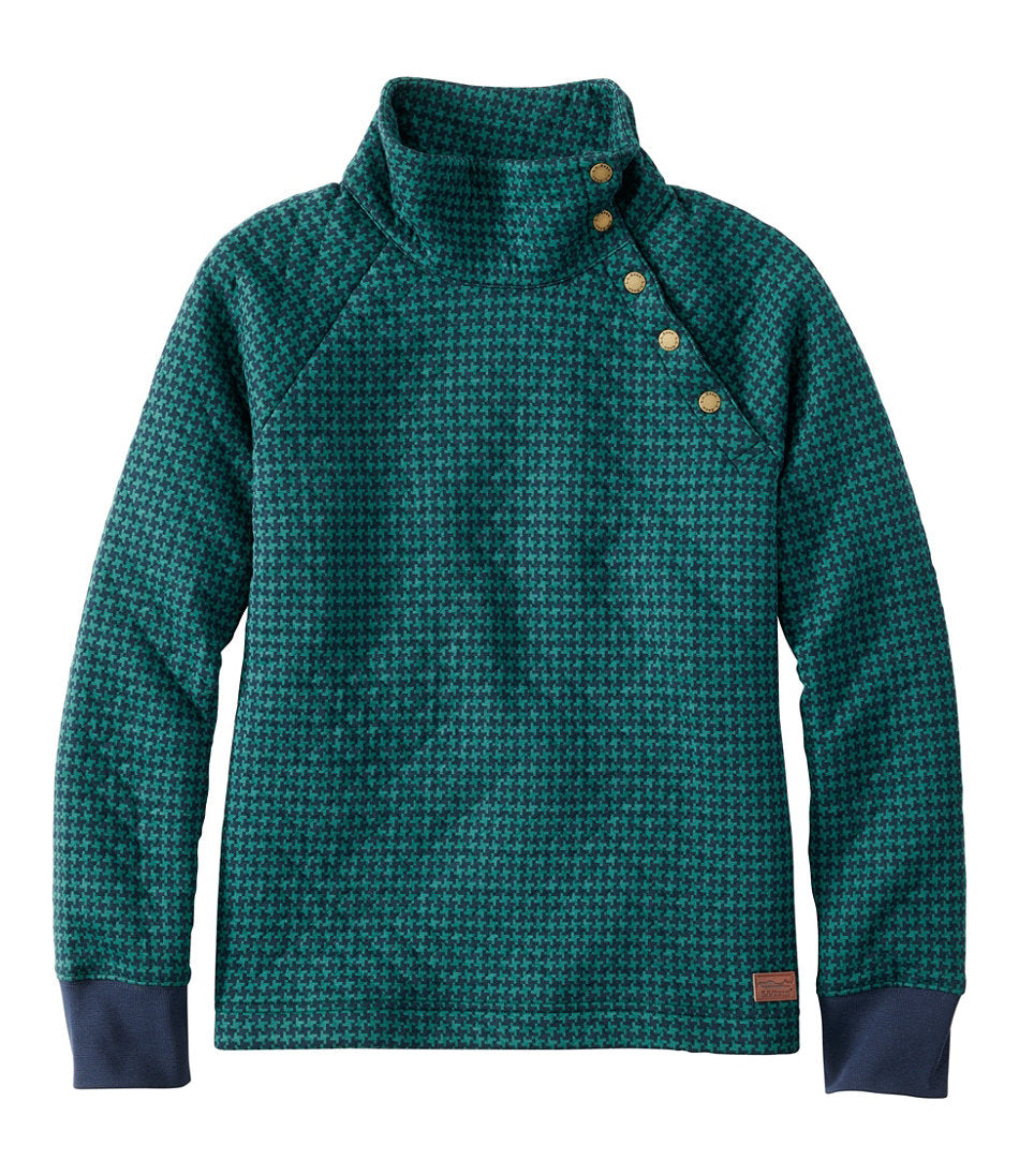 Women's Quilted Sweatshirt, Snapneck Pullover Print | L.L.Bean outlet