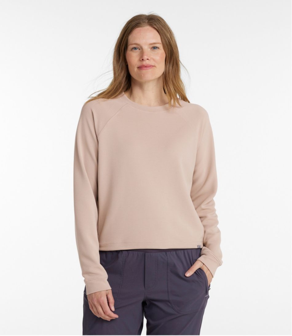 Women's VentureStretch Ottoman-Rib Pullover, Cropped | L.L.Bean online
