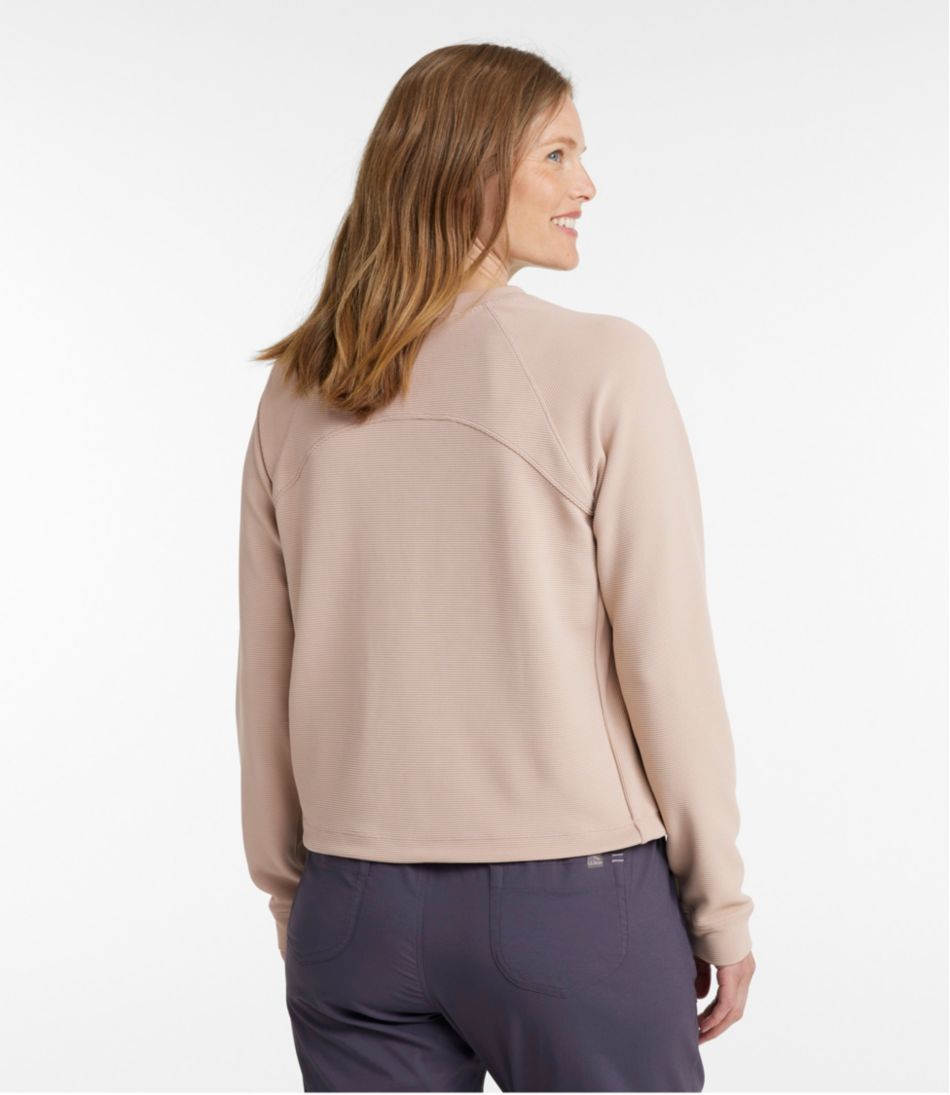 Women's VentureStretch Ottoman-Rib Pullover, Cropped | L.L.Bean online