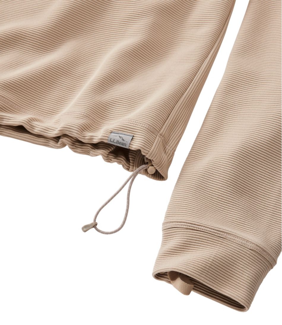 Women's VentureStretch Ottoman-Rib Pullover, Cropped | L.L.Bean online