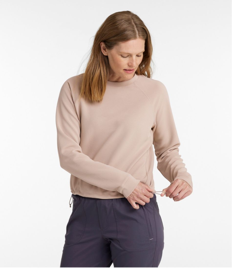 Women's VentureStretch Ottoman-Rib Pullover, Cropped | L.L.Bean online