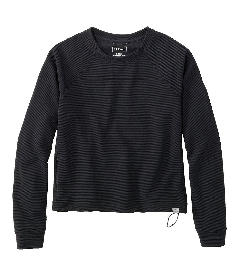 Women's VentureStretch Ottoman-Rib Pullover, Cropped | L.L.Bean online