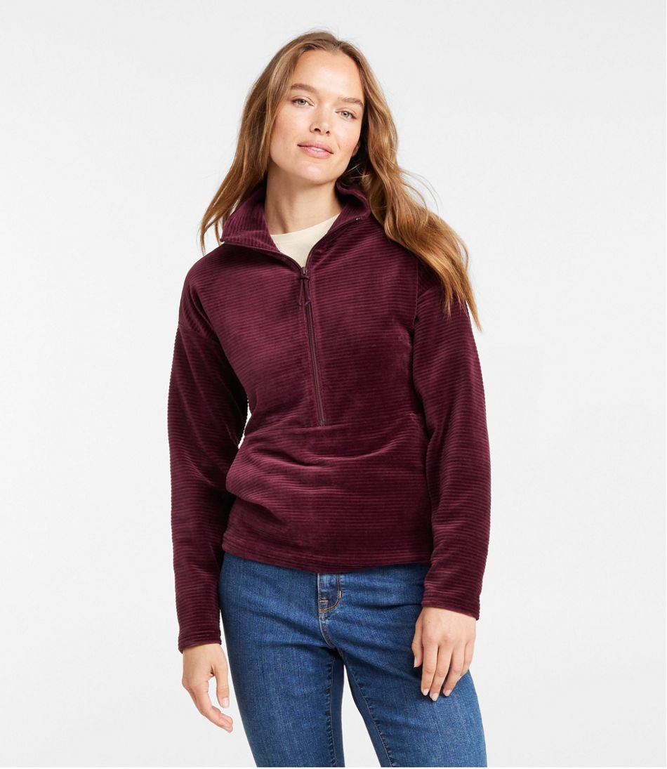 Women's Soft Stretch Corduroy Pullover, Half-Zip | L.L.Bean outlet