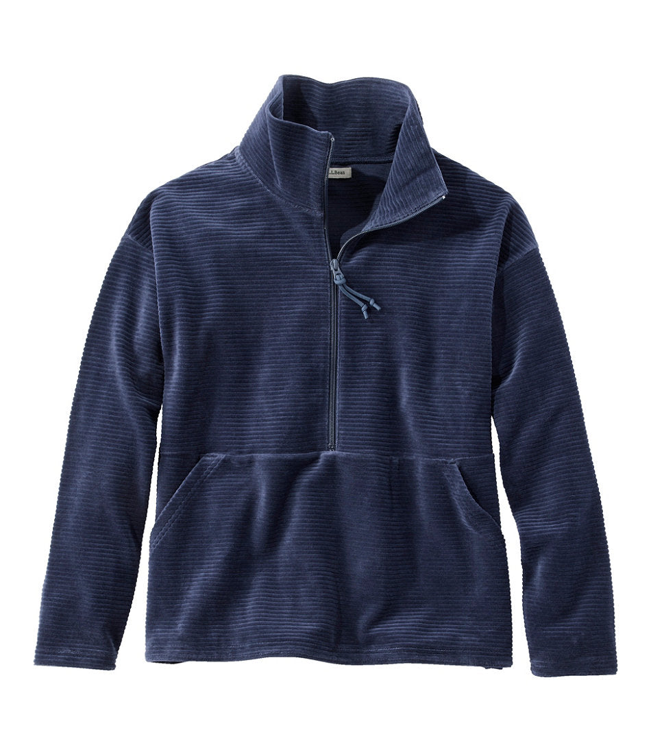 Women's Soft Stretch Corduroy Pullover, Half-Zip | L.L.Bean outlet