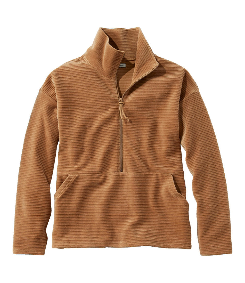 Women's Soft Stretch Corduroy Pullover, Half-Zip | L.L.Bean outlet