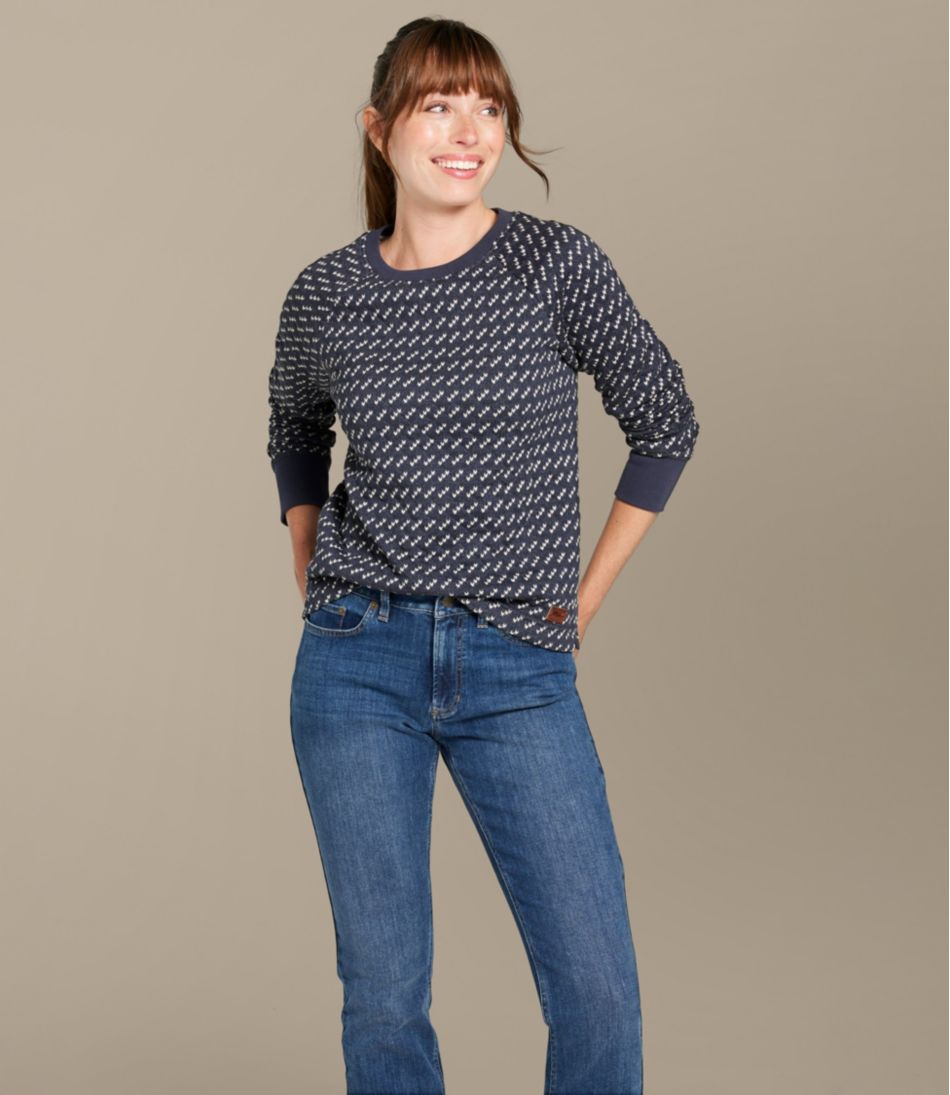 Women's Quilted Sweatshirt, Crewneck Pullover Print | L.L.Bean discount
