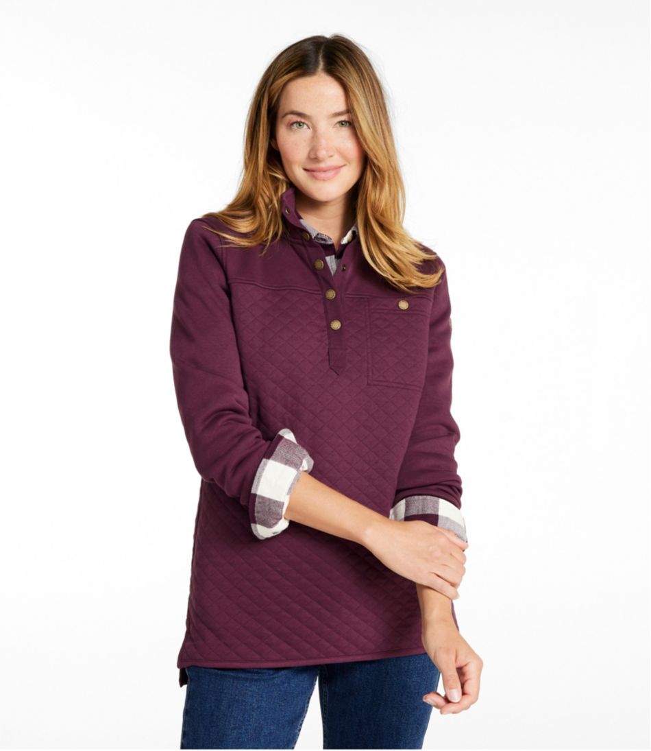 Women's Quilted Sweatshirt, Mockneck Tunic | L.L.Bean outlet