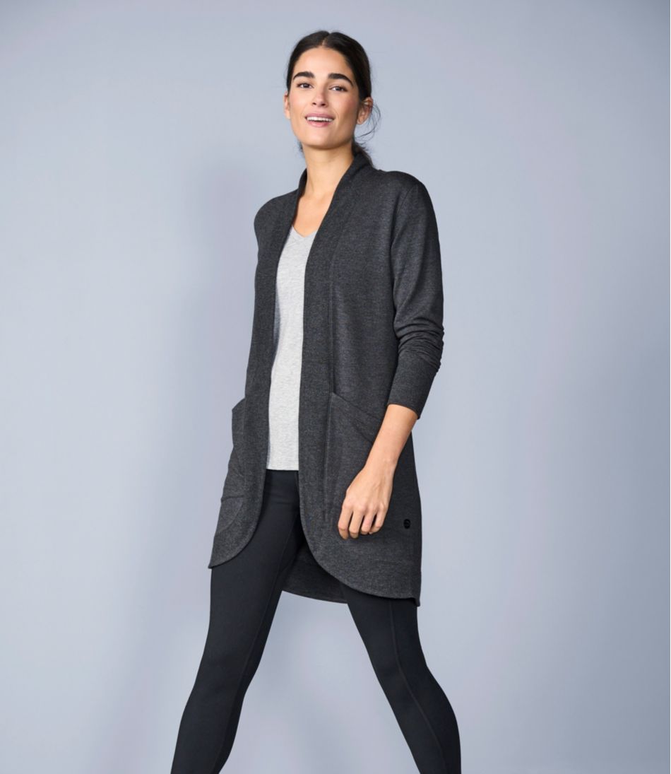 Women's SoftFlex Long Open Cardigan | L.L.Bean online