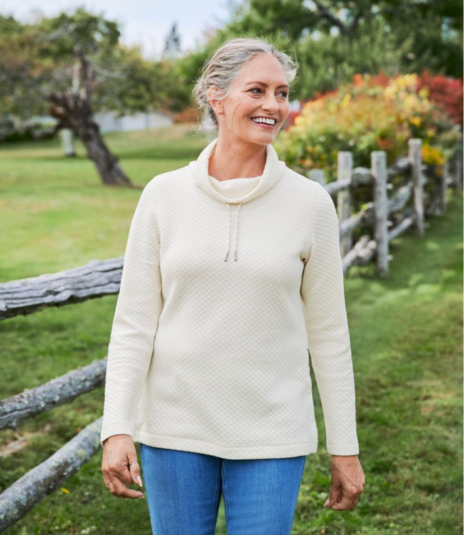 Women's SoftLight Quilted Top, Funnelneck Pullover | L.L.Bean sale
