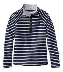 Women's Lakewashed Double-Knit Quarter-Snap, Stripe | L.L.Bean for sale