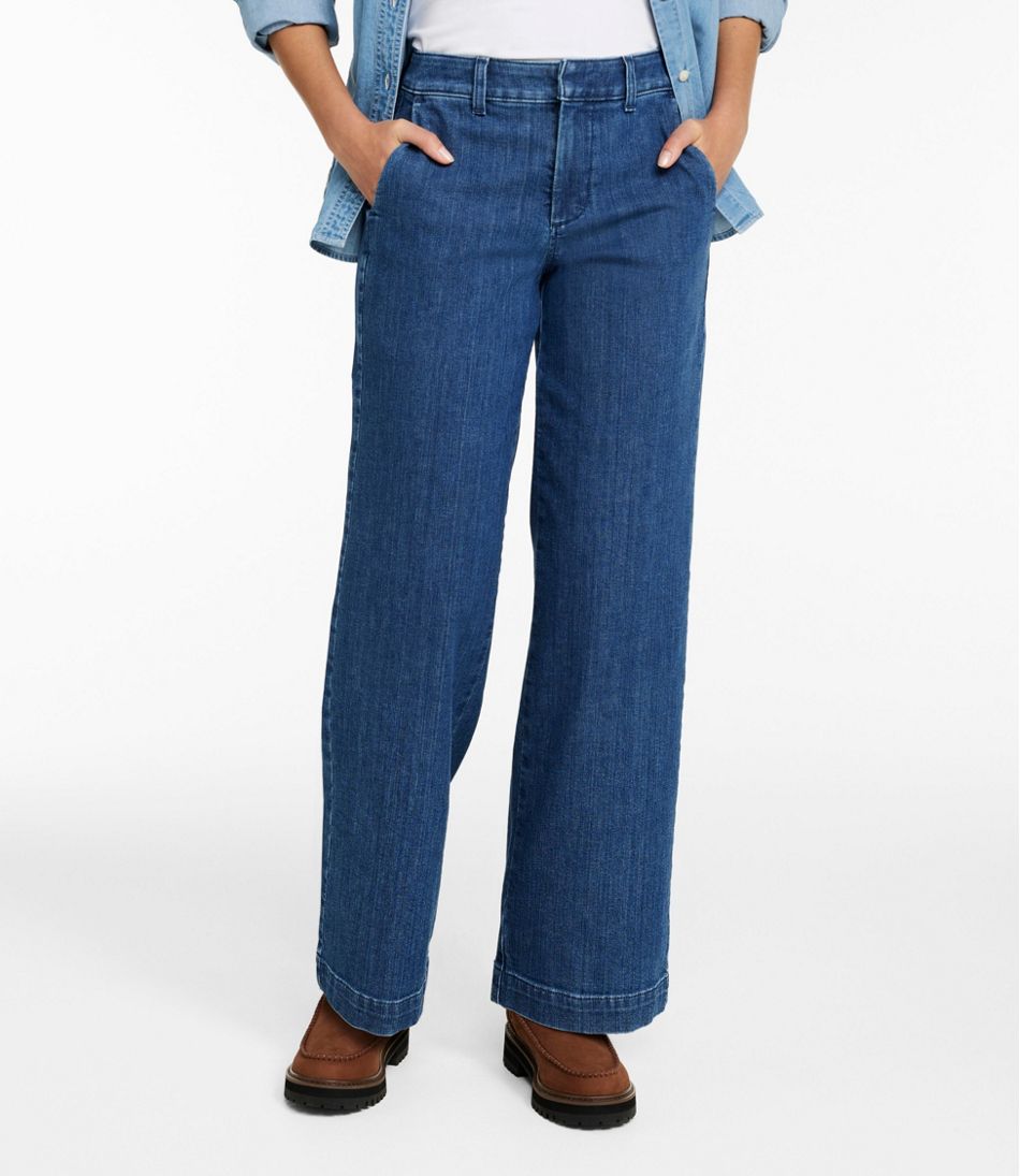 Women's True Shape Jeans, High-Rise Wide-Leg Trouser | L.L.Bean outlet