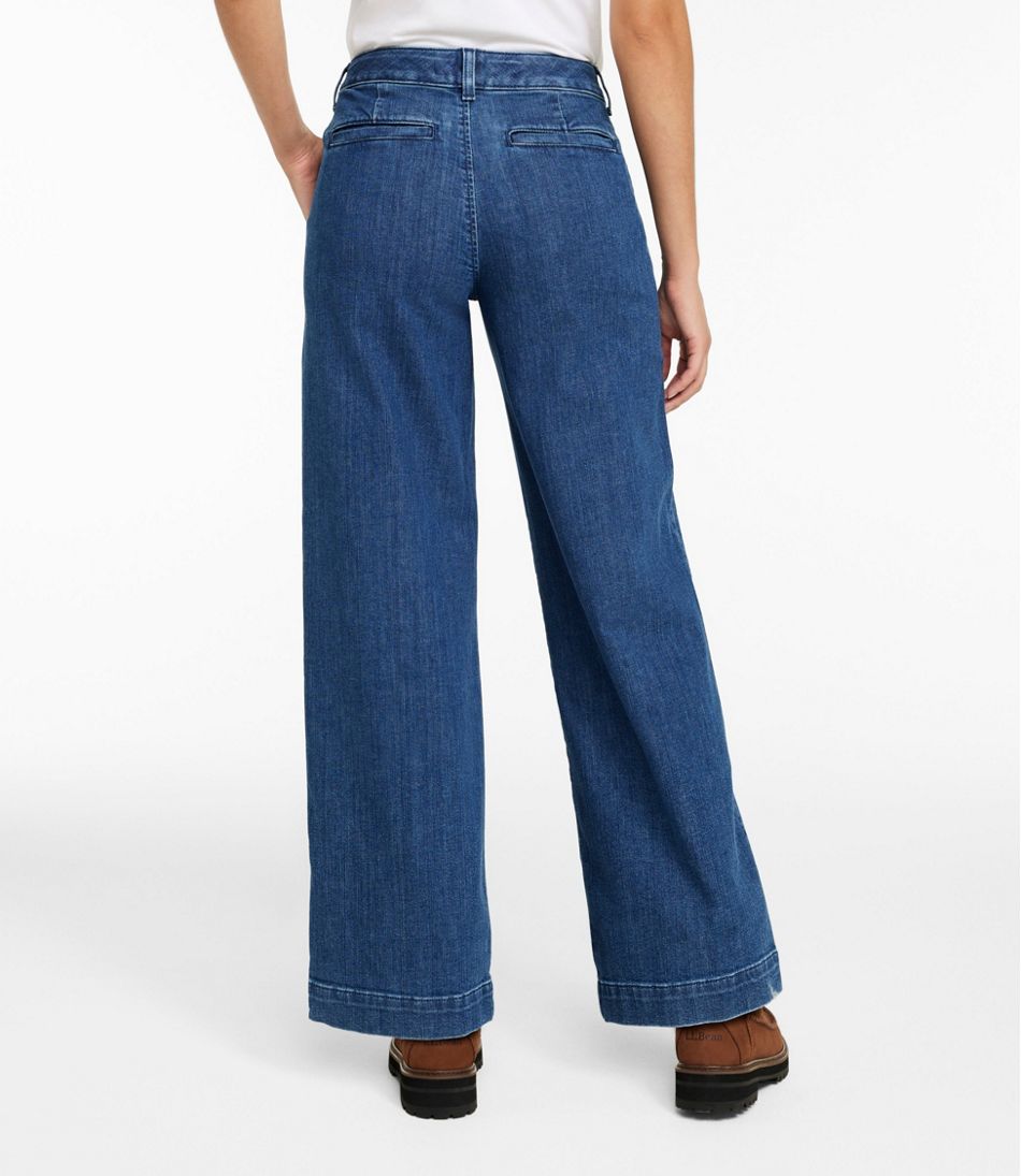 Women's True Shape Jeans, High-Rise Wide-Leg Trouser | L.L.Bean outlet
