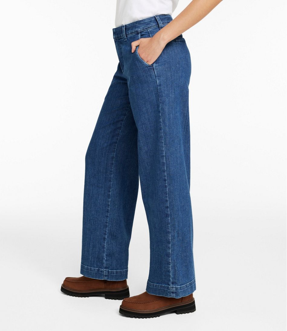 Women's True Shape Jeans, High-Rise Wide-Leg Trouser | L.L.Bean outlet