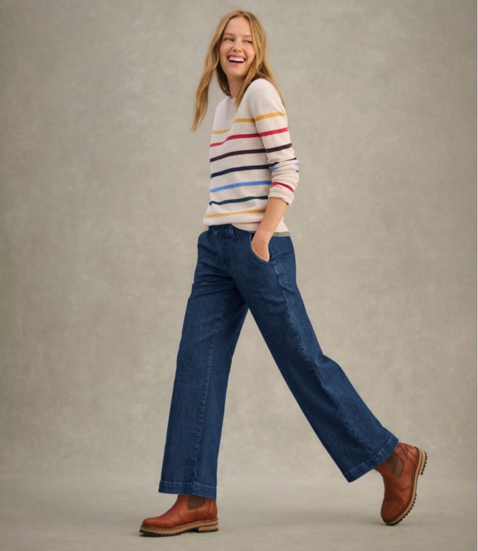 Women's True Shape Jeans, High-Rise Wide-Leg Trouser | L.L.Bean outlet