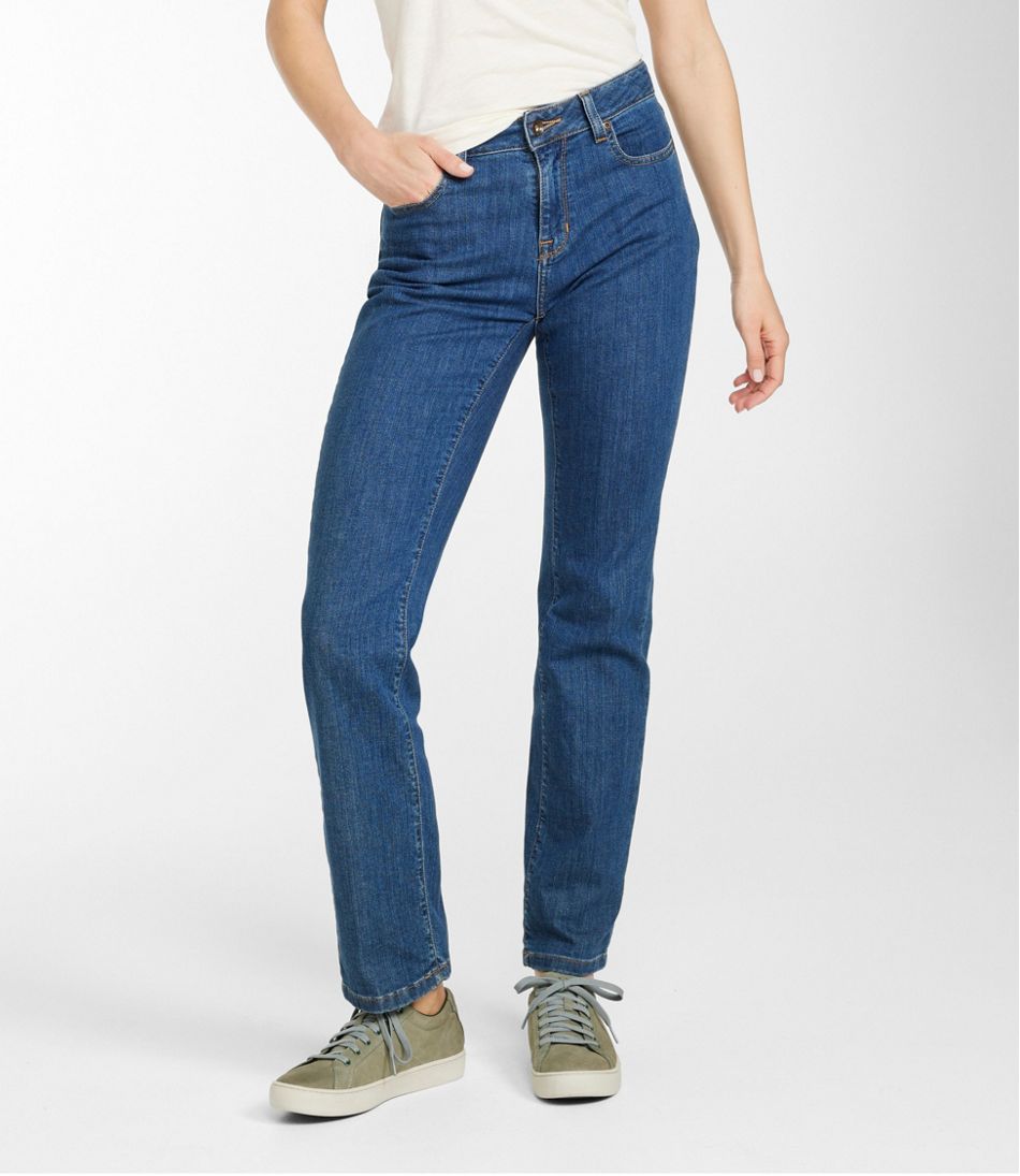 Women's True Shape Jeans, High-Rise Straight-Leg | L.L.Bean online