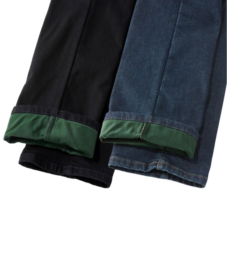 Women's True Shape Jeans, High-Rise Straight-Leg Fleece-Lined | L.L.Bean discount