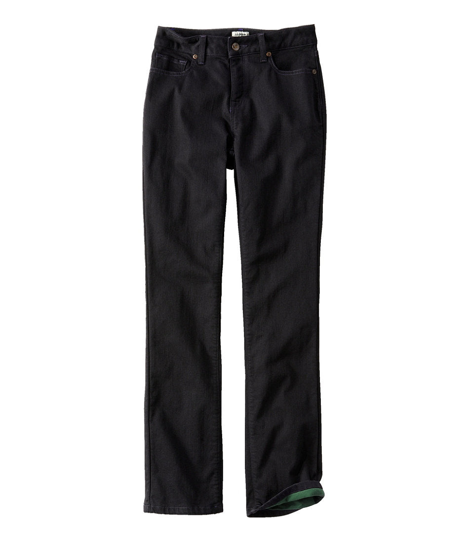 Women's True Shape Jeans, High-Rise Straight-Leg Fleece-Lined | L.L.Bean discount