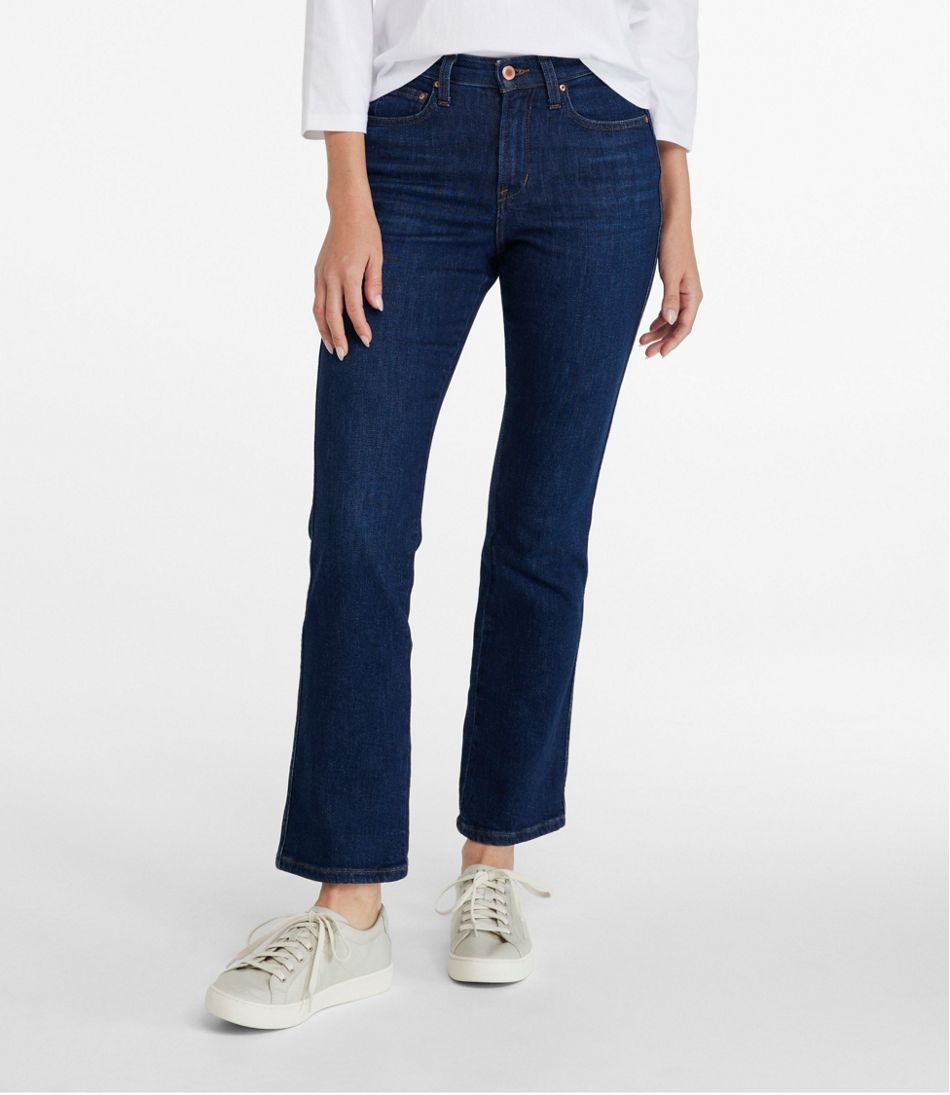 Women's L.L.Bean Everyday Stretch Jeans, High-Rise Mini Bootcut Ankle | L.L.Bean for sale
