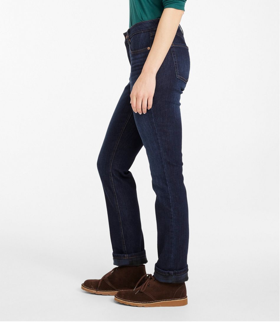 Women's BeanFlex® Jeans, Mid-Rise Straight-Leg Lined | L.L.Bean discount