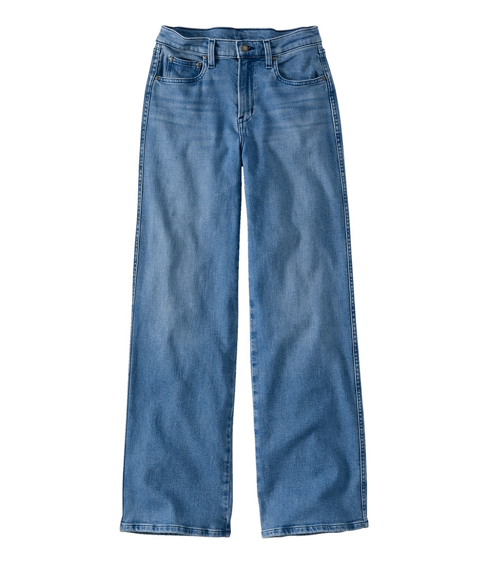Women's L.L.Bean Everyday Stretch Jeans, High-Rise Relaxed Wide-Leg | L.L.Bean outlet