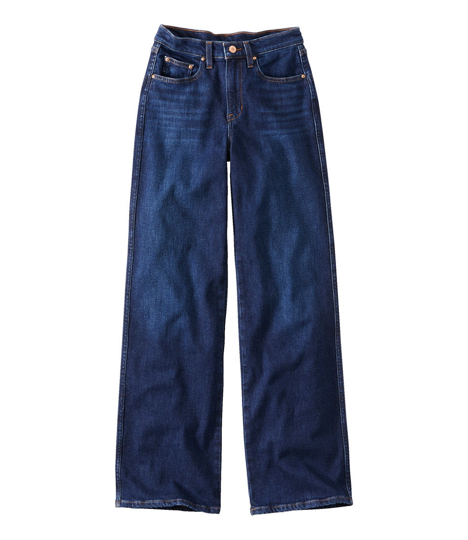 Women's L.L.Bean Everyday Stretch Jeans, High-Rise Relaxed Wide-Leg | L.L.Bean outlet