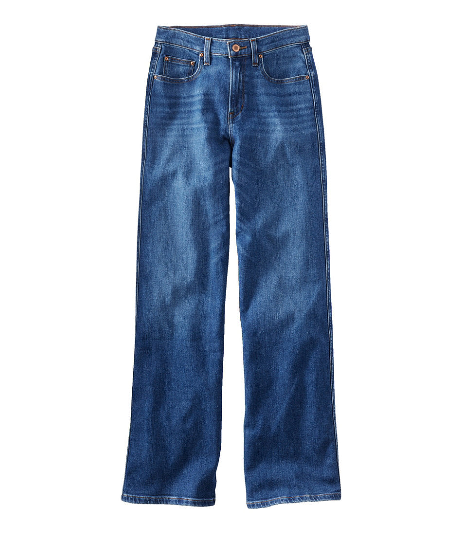 Women's L.L.Bean Everyday Stretch Jeans, High-Rise Relaxed Wide-Leg | L.L.Bean outlet