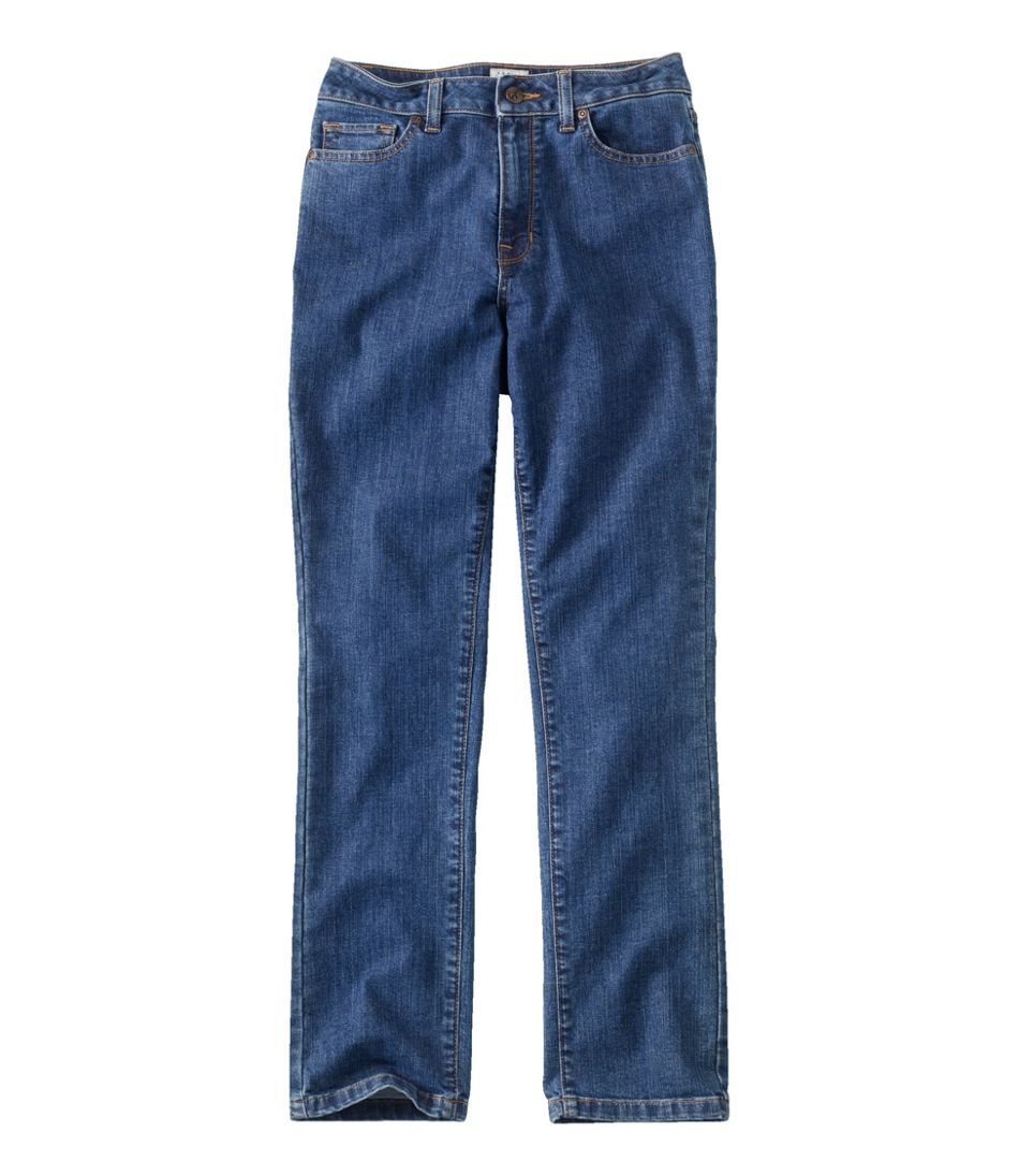 Women's True Shape Jeans, High-Rise Slim-Leg Ankle | L.L.Bean on sale