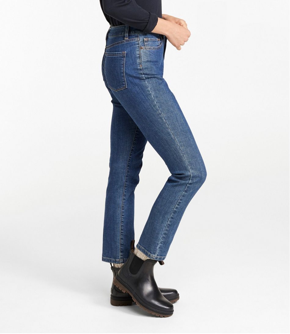 Women's True Shape Jeans, High-Rise Slim-Leg Ankle | L.L.Bean on sale