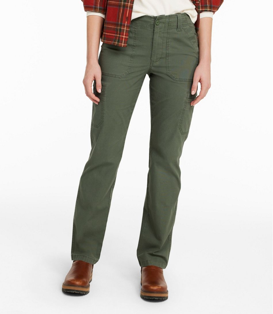 Women's 207 Vintage Cotton Canvas Pants, Mid-Rise Straight-Leg Cargo | L.L.Bean for sale