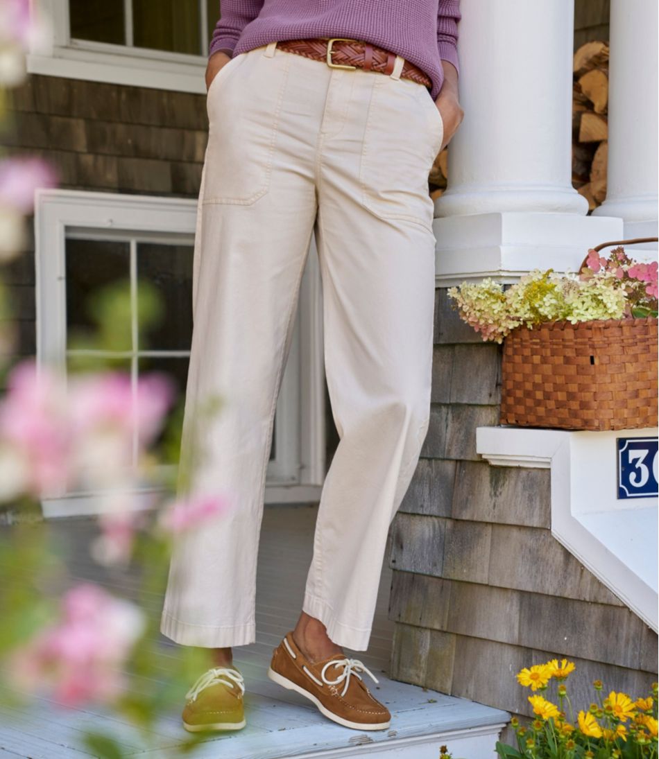 Women's 207 Vintage Cotton Canvas Pants, High-Rise Wide-Leg | L.L.Bean online