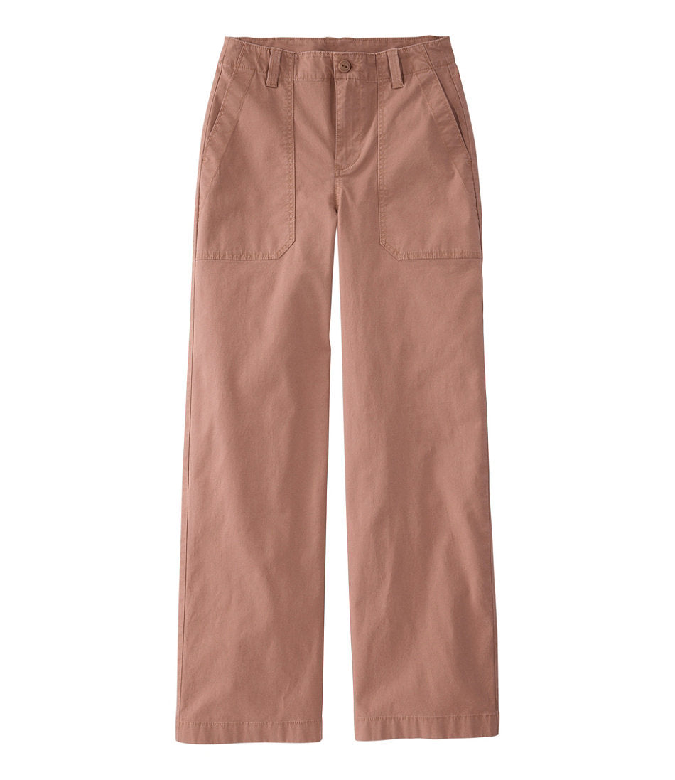 Women's 207 Vintage Cotton Canvas Pants, High-Rise Wide-Leg | L.L.Bean online